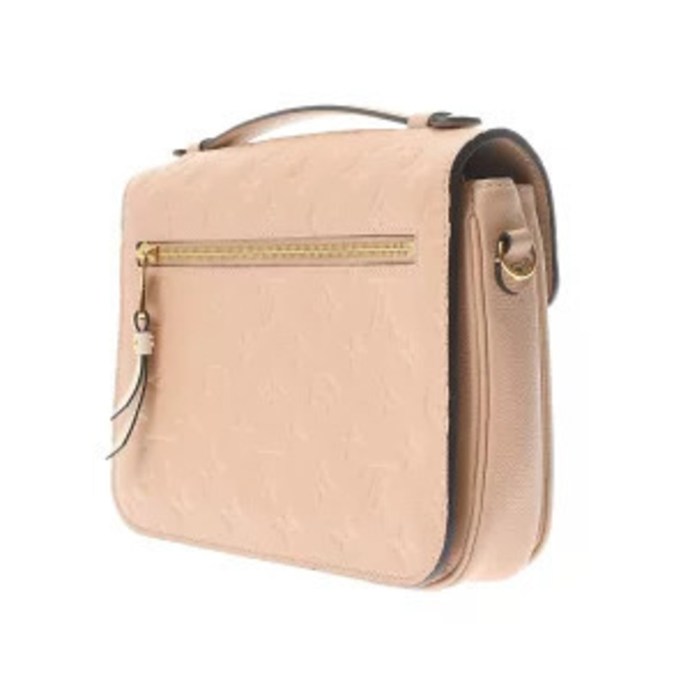 Louis Vuitton Metis Pochette Beige Bag Rose Pink Empreinte Cream
